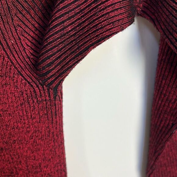 Diane Von Furstenberg Metallic Merino Wool Blend Cardigan Sweater Red P / XS - Picture 8 of 11